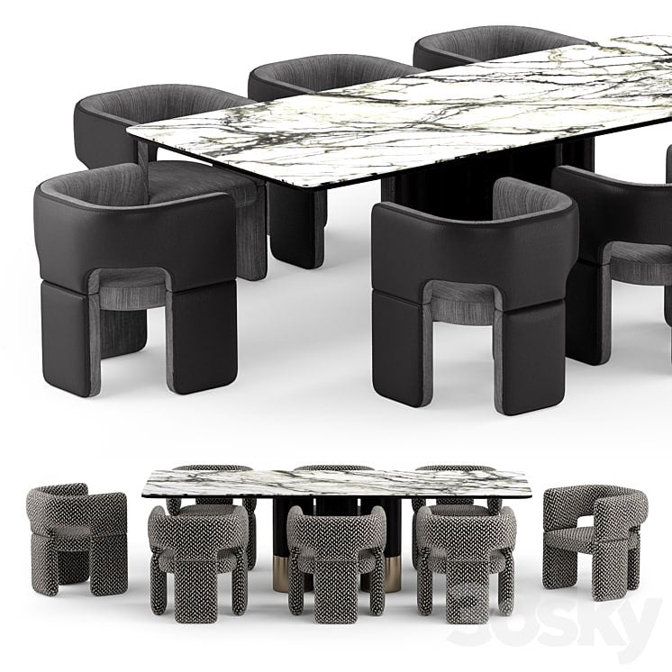Pro 3DSky - Table and Chairs Elvemobilya